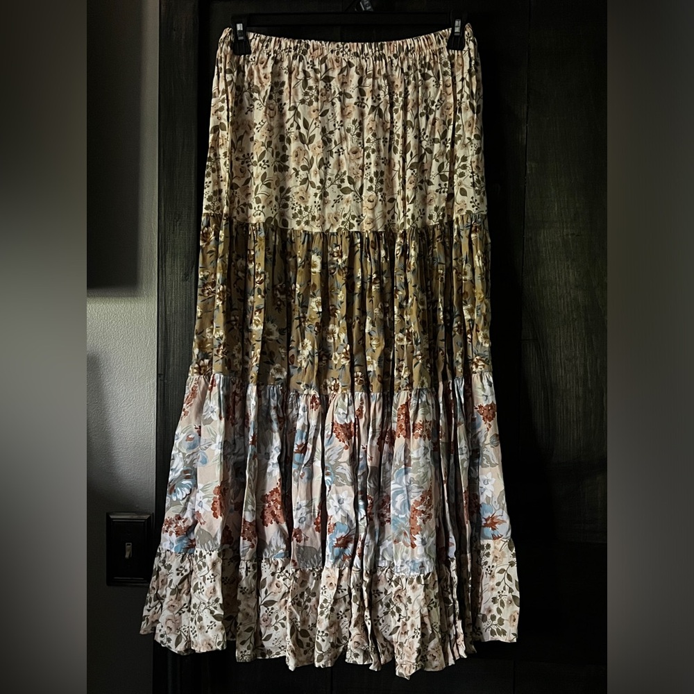 Spring Floral Maxi Skirt